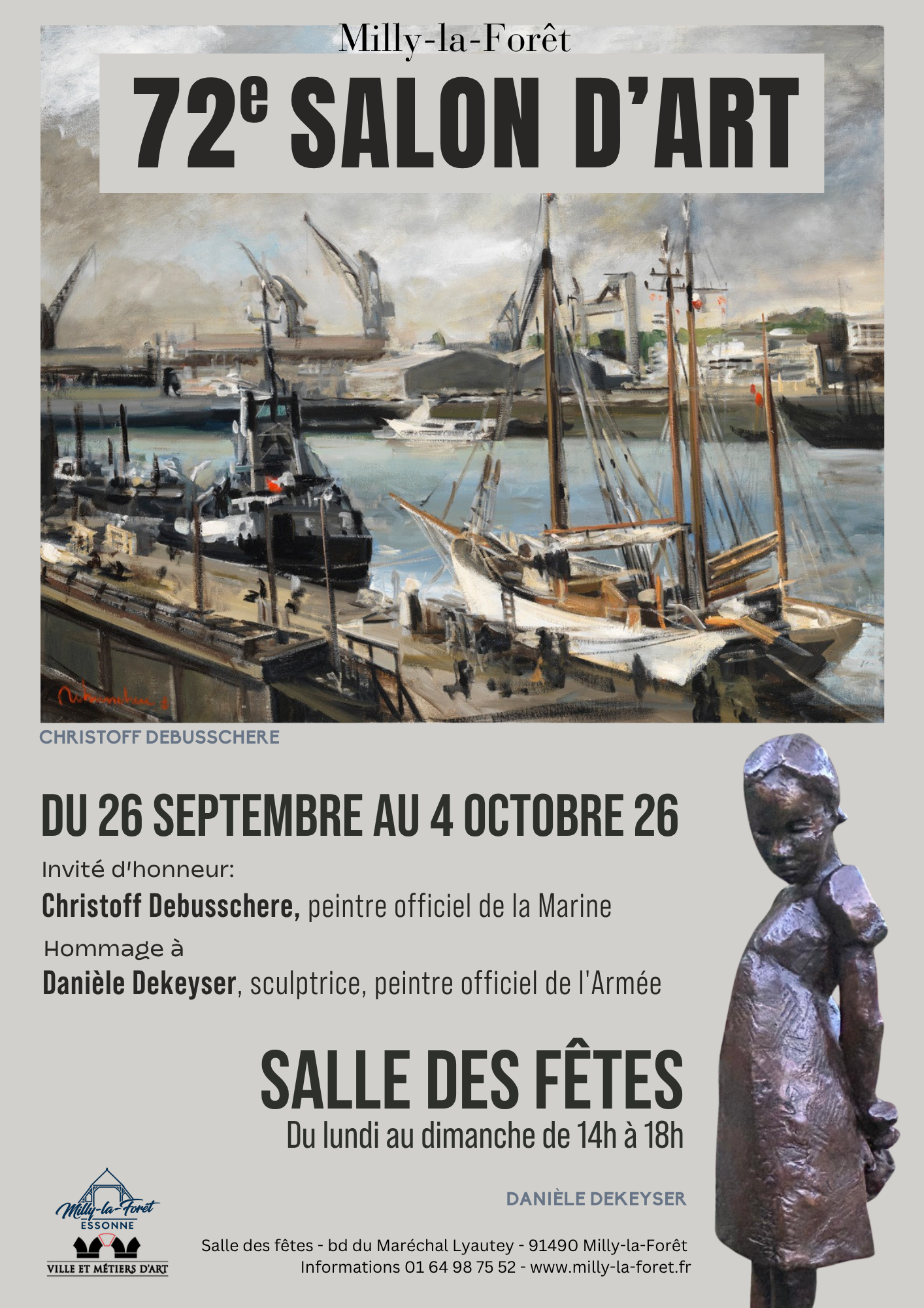 Lire la suite à propos de l’article 25/09/2026 – Inauguration – 72ème salon d’art- Salle des fêtes – 26/09 > 04/10/26