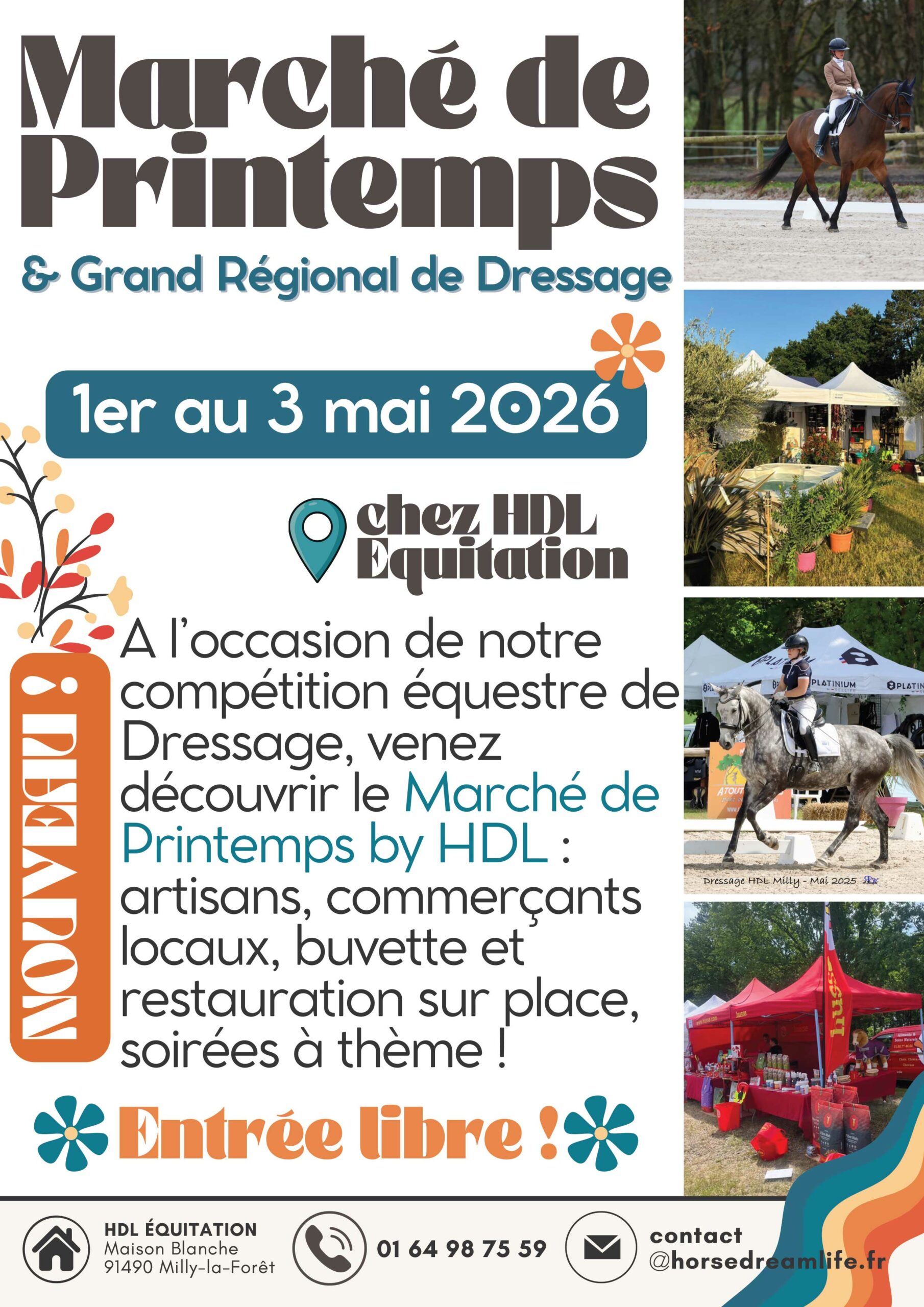 Lire la suite à propos de l’article 01/05/26 – Compétition équestre & grand marché