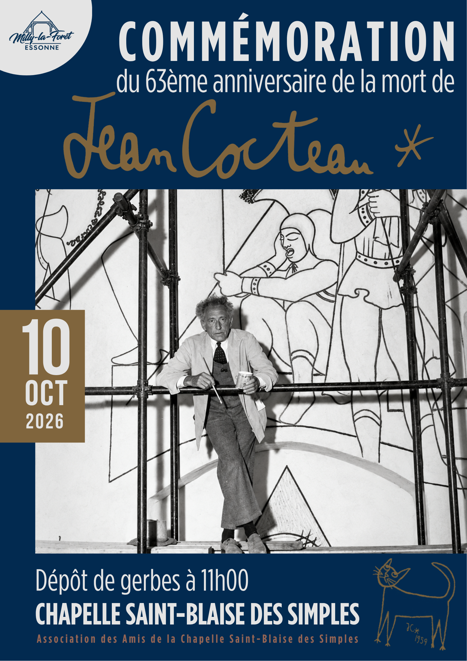 Lire la suite à propos de l’article 10/10/26 – Commémoration 63ème anniversaire de la mort de Jean Cocteau