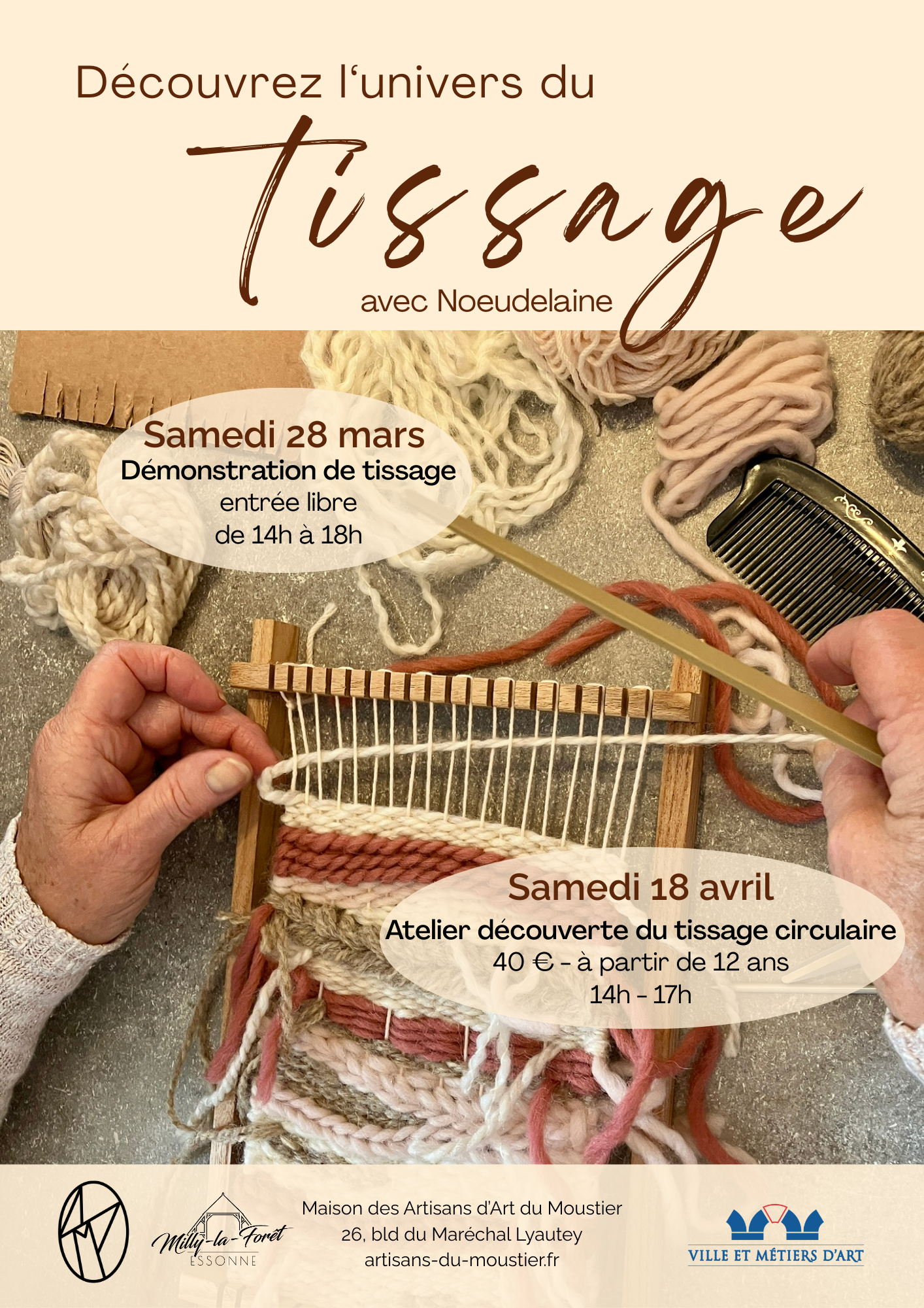 Lire la suite à propos de l’article 18/04/26 – Atelier tissage – Maison des Artisans d&rsquo;Art du Moustier