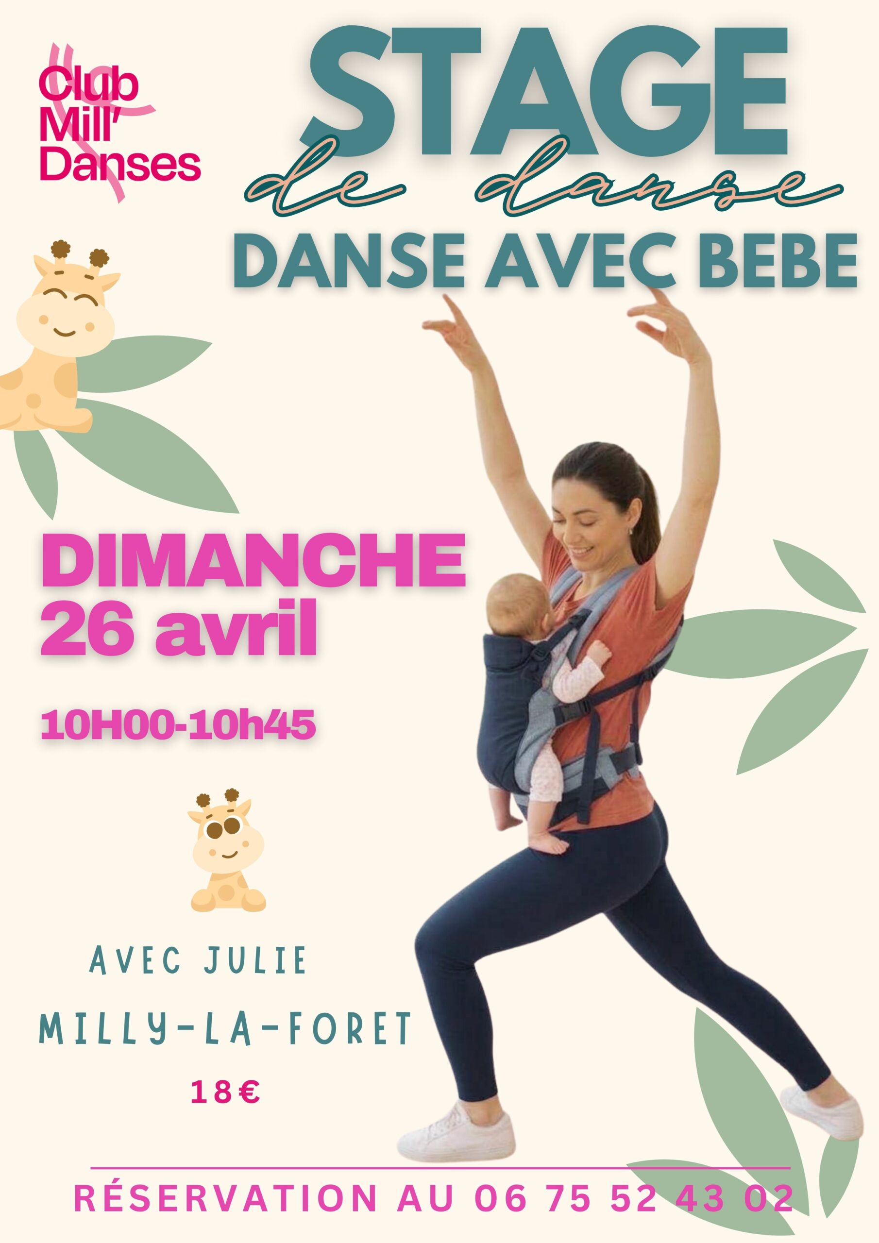 Lire la suite à propos de l’article 26/04/26 – Club Mill&rsquo;danses – Stage de danse Maman Bébé