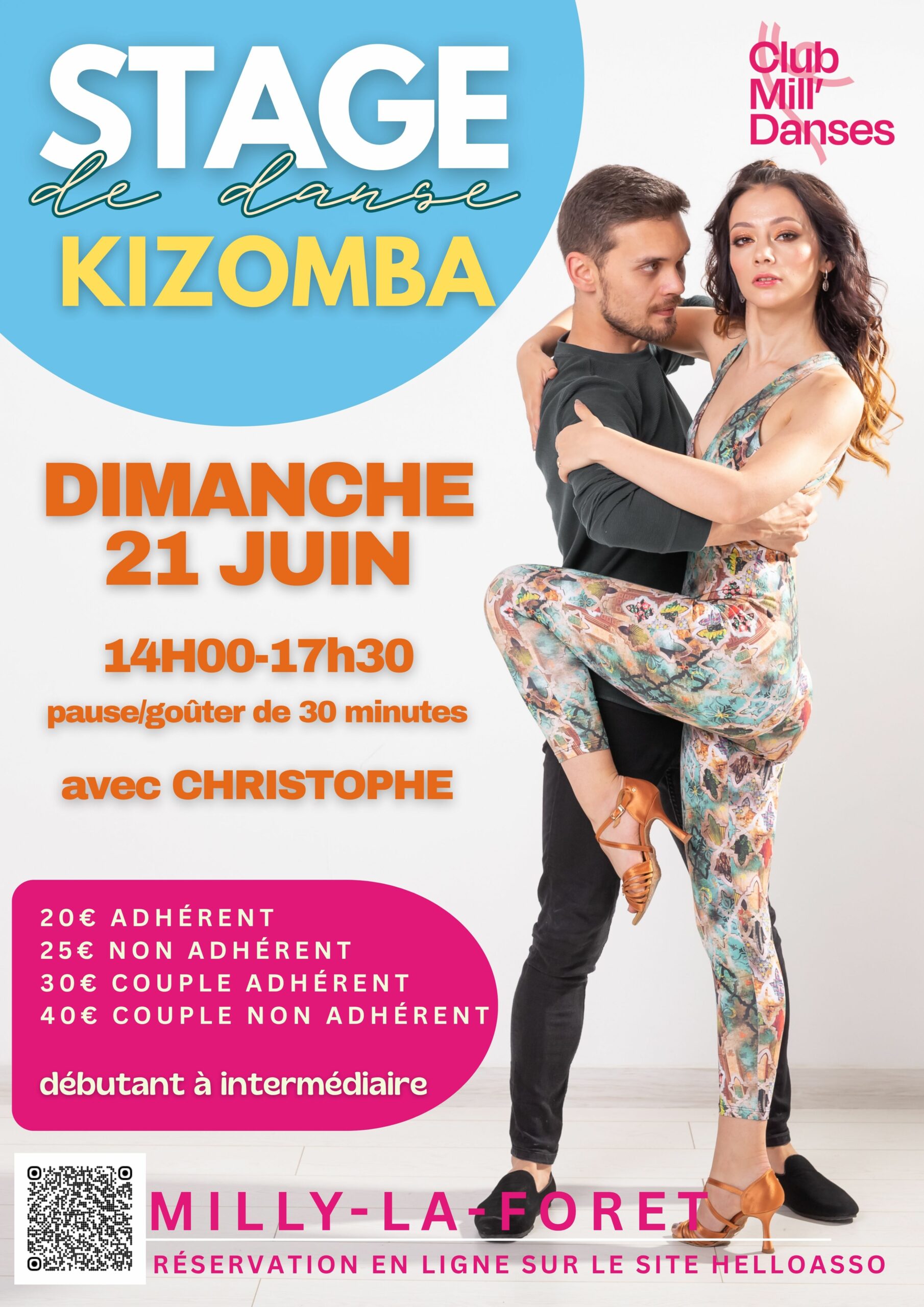 Lire la suite à propos de l’article 21/06/26 – Club Mill&rsquo;danses – Stage de danse Kizomba