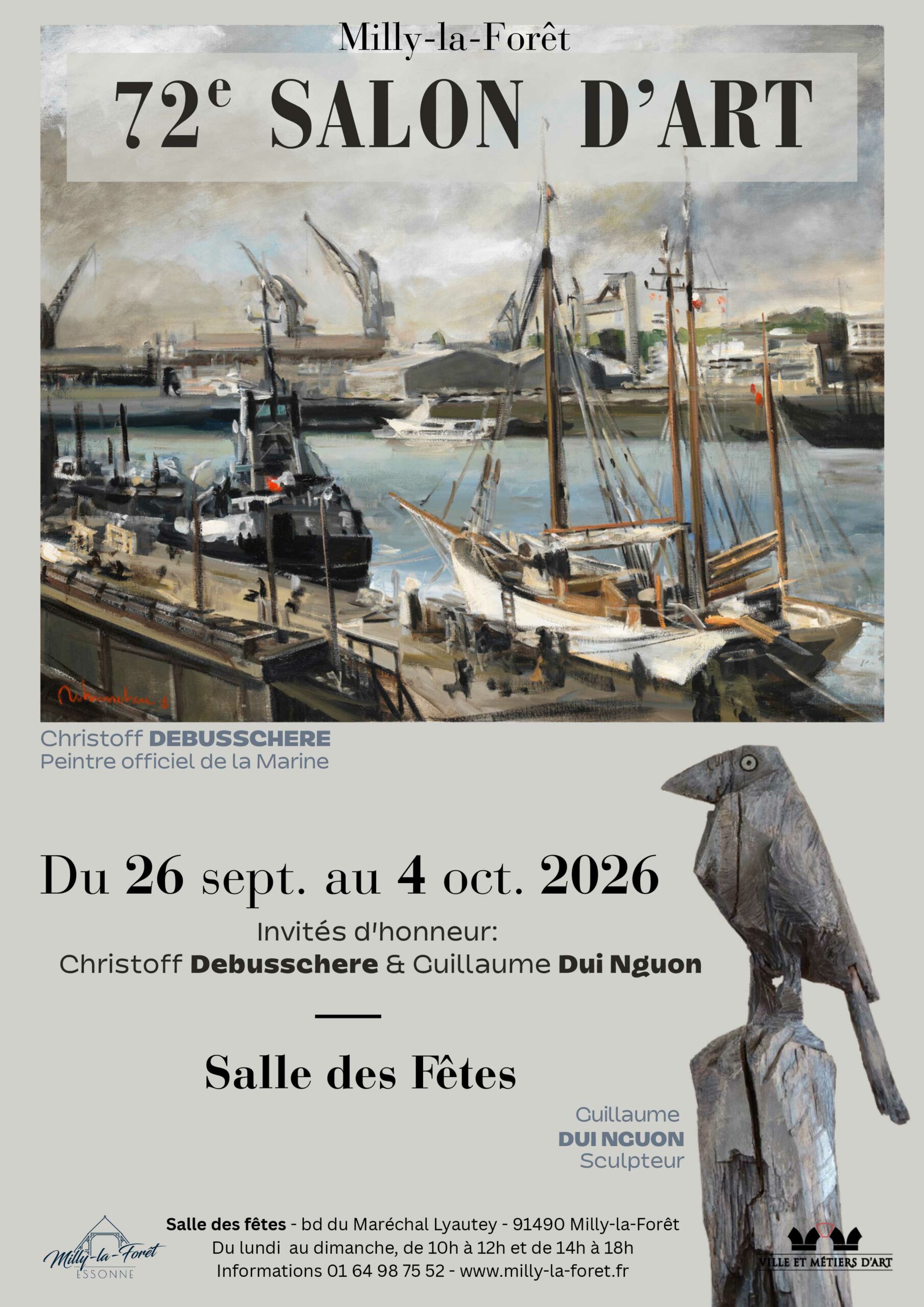 Lire la suite à propos de l’article 25/09/2026 – Inauguration – 72ème salon d’art- Salle des fêtes – 26/09 > 04/10/26