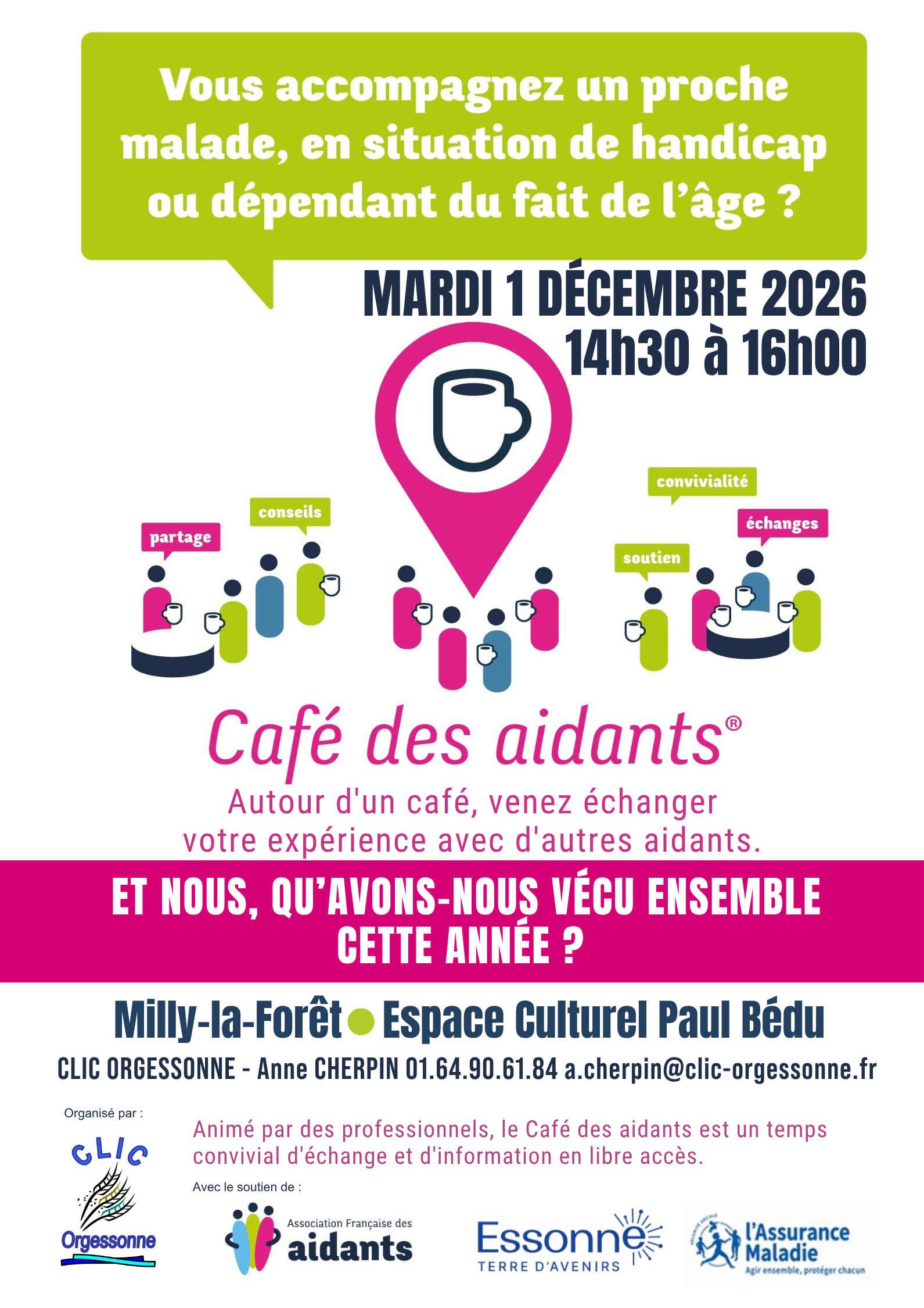 Lire la suite à propos de l’article 01/12/26 – Café des aidants