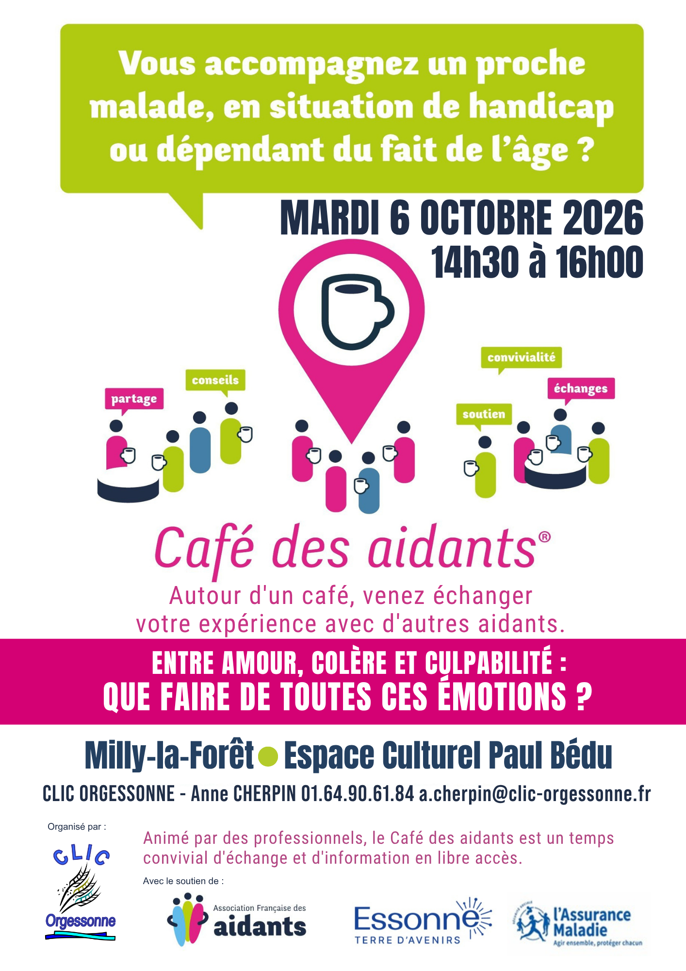 Lire la suite à propos de l’article 06/10/26 – Café des aidants