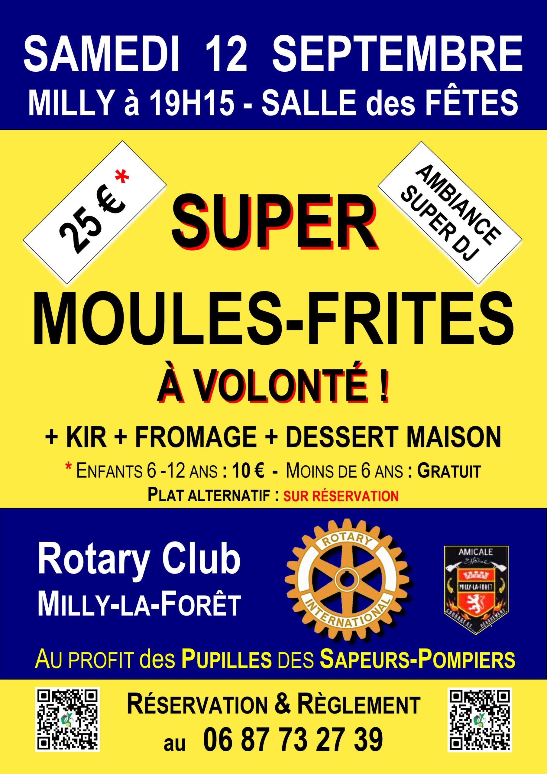 Lire la suite à propos de l’article 12/09/26 – Soirée  MOULES-FRITES à volonté