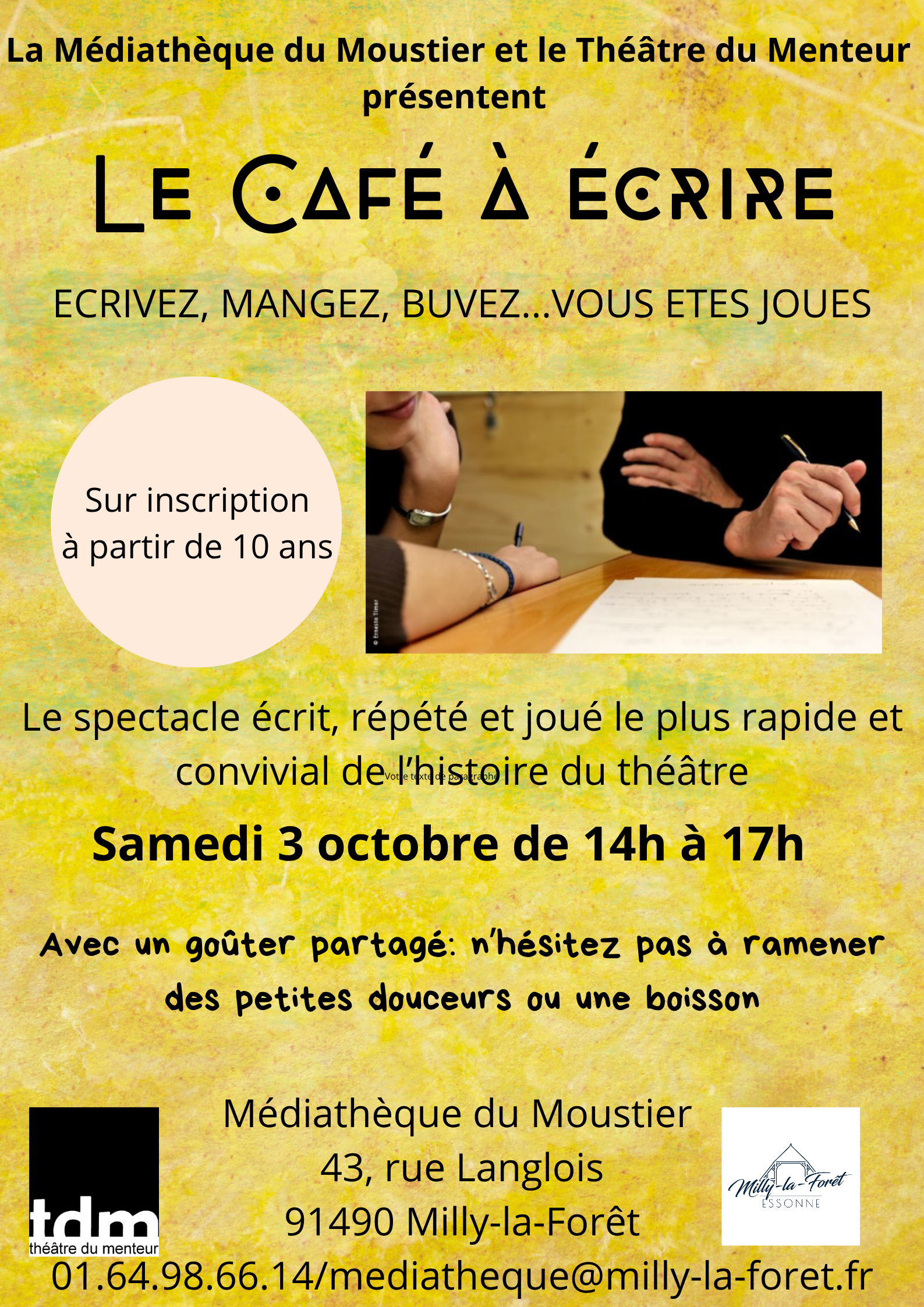Lire la suite à propos de l’article 03/10/26 – Café à écrire – Médiathèque