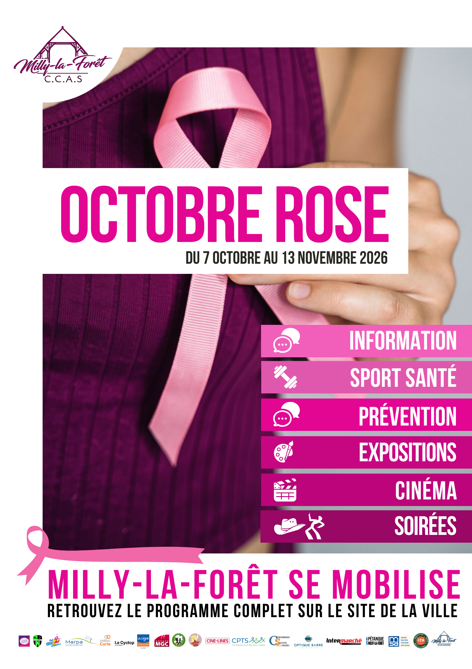Lire la suite à propos de l’article 07/10 > 13/11/26 – OCTOBRE ROSE
