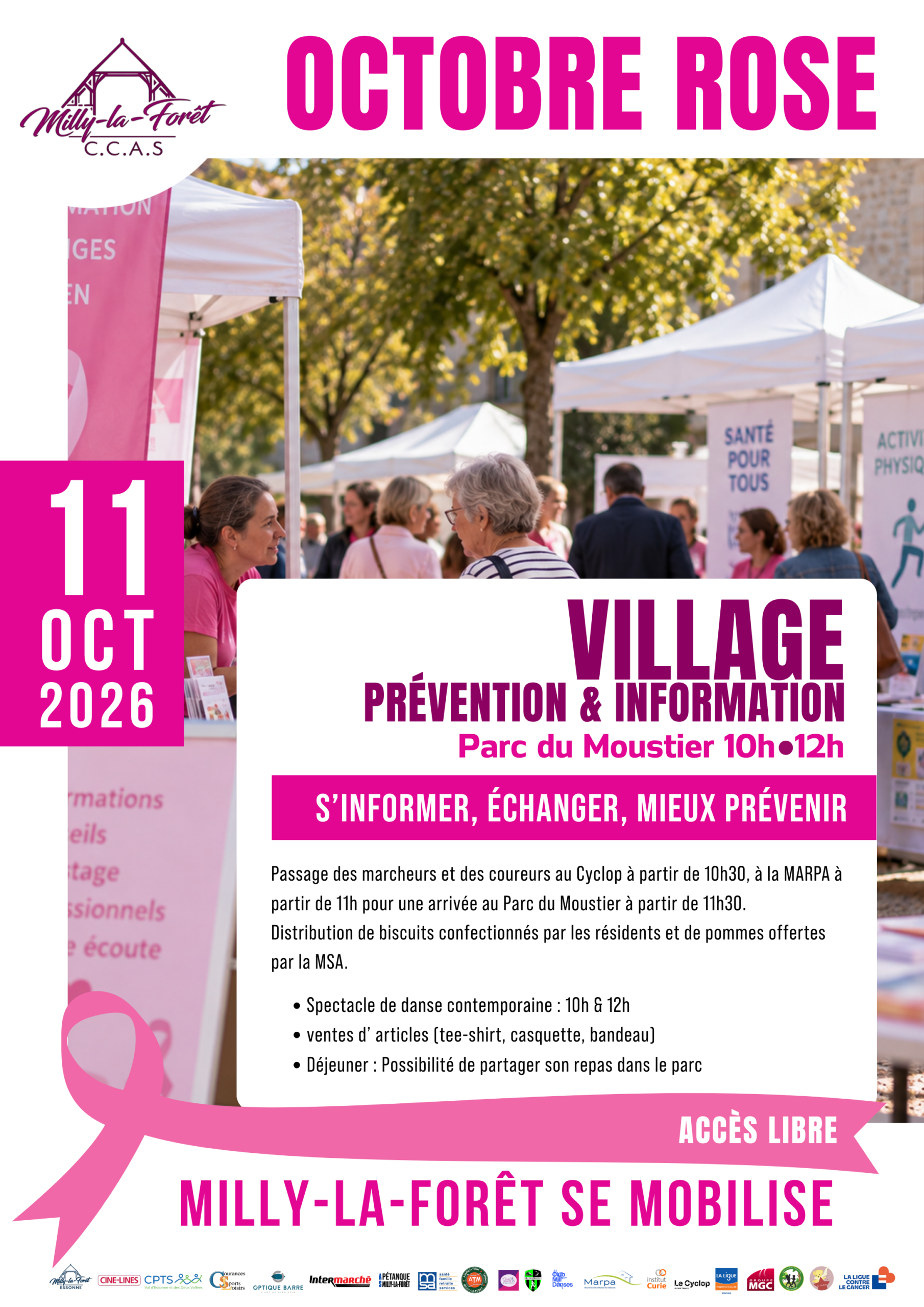 Lire la suite à propos de l’article 11/10/26 – OCTOBRE ROSE –  VILLAGE PREVENTION & INFORMATION
