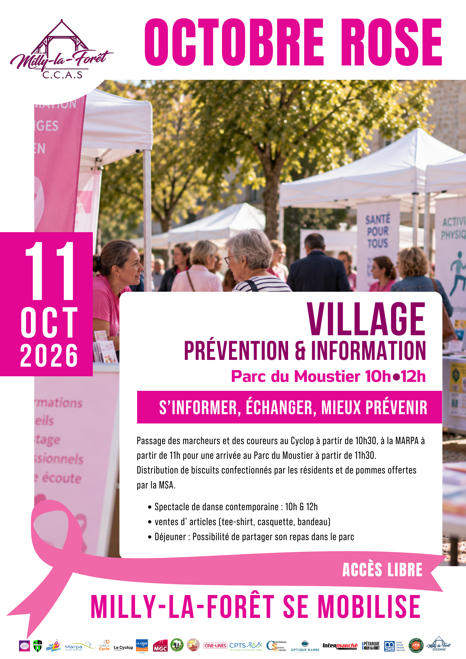 Lire la suite à propos de l’article 11/10/26 – OCTOBRE ROSE –  VILLAGE PREVENTION & INFORMATION