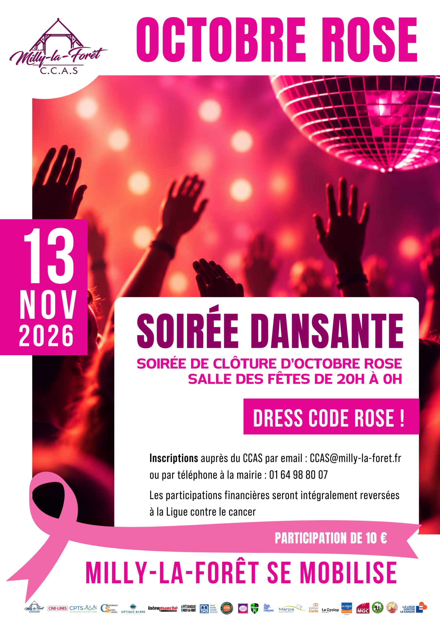 Lire la suite à propos de l’article 13/11/26 – OCTOBRE ROSE – SOIREE DANSANTE DE CLOTURE