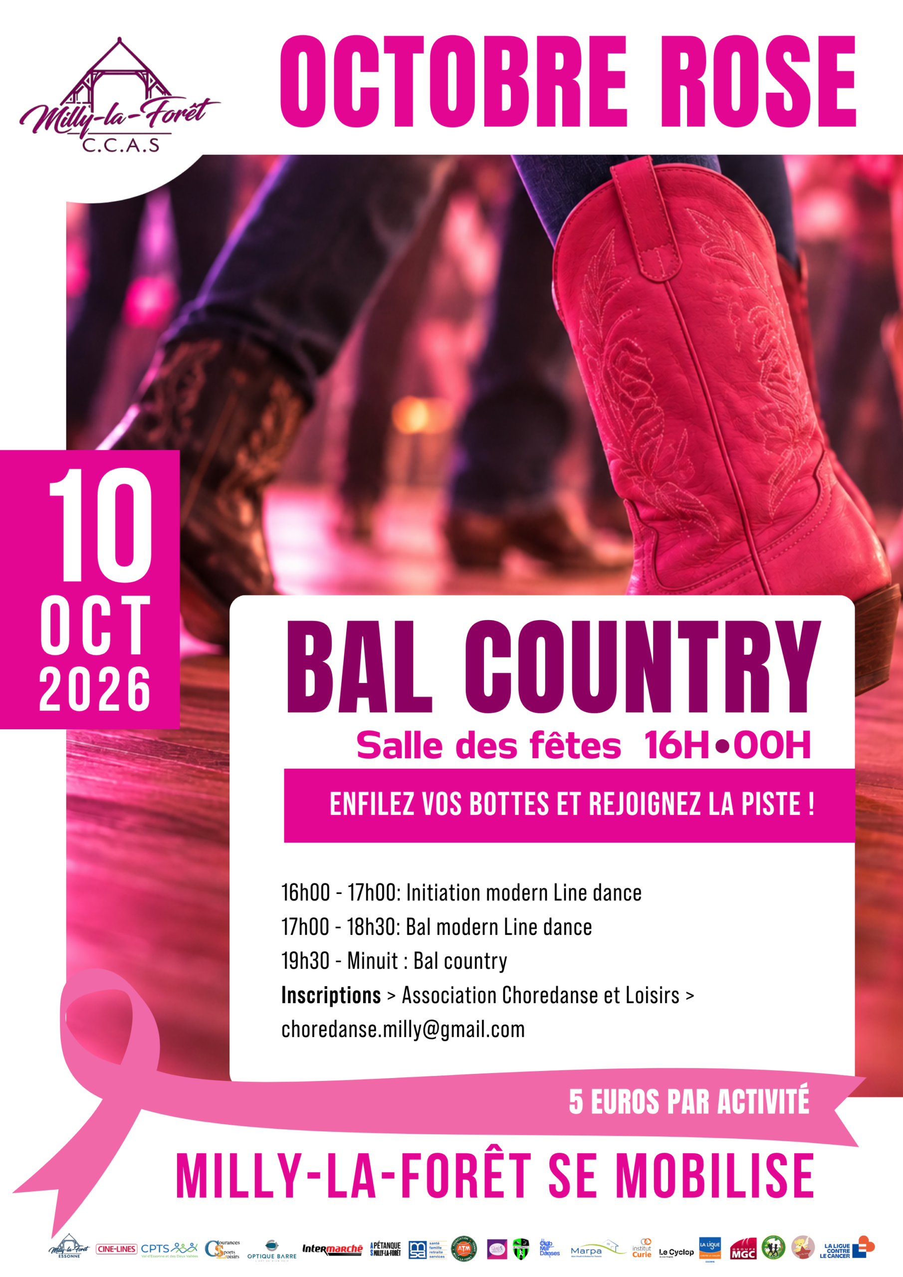 Lire la suite à propos de l’article 10/10/26 – OCTOBRE ROSE – BAL COUNTRY