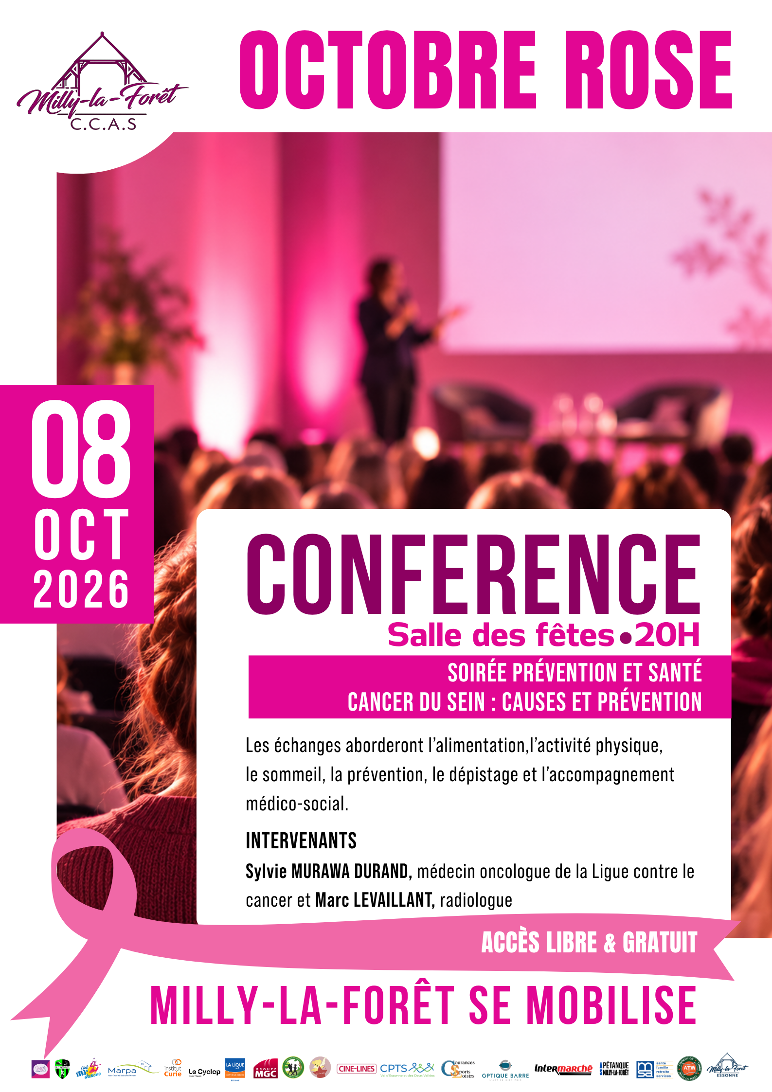 Lire la suite à propos de l’article 08/10/26 – OCTOBRE ROSE – CONFERENCE