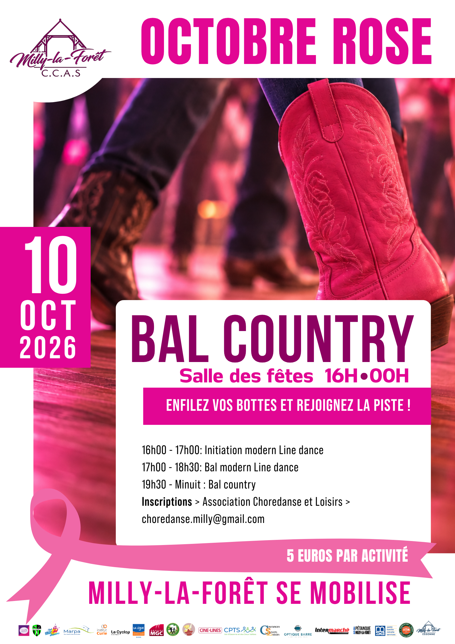 Lire la suite à propos de l’article 10/10/26 – OCTOBRE ROSE – BAL COUNTRY