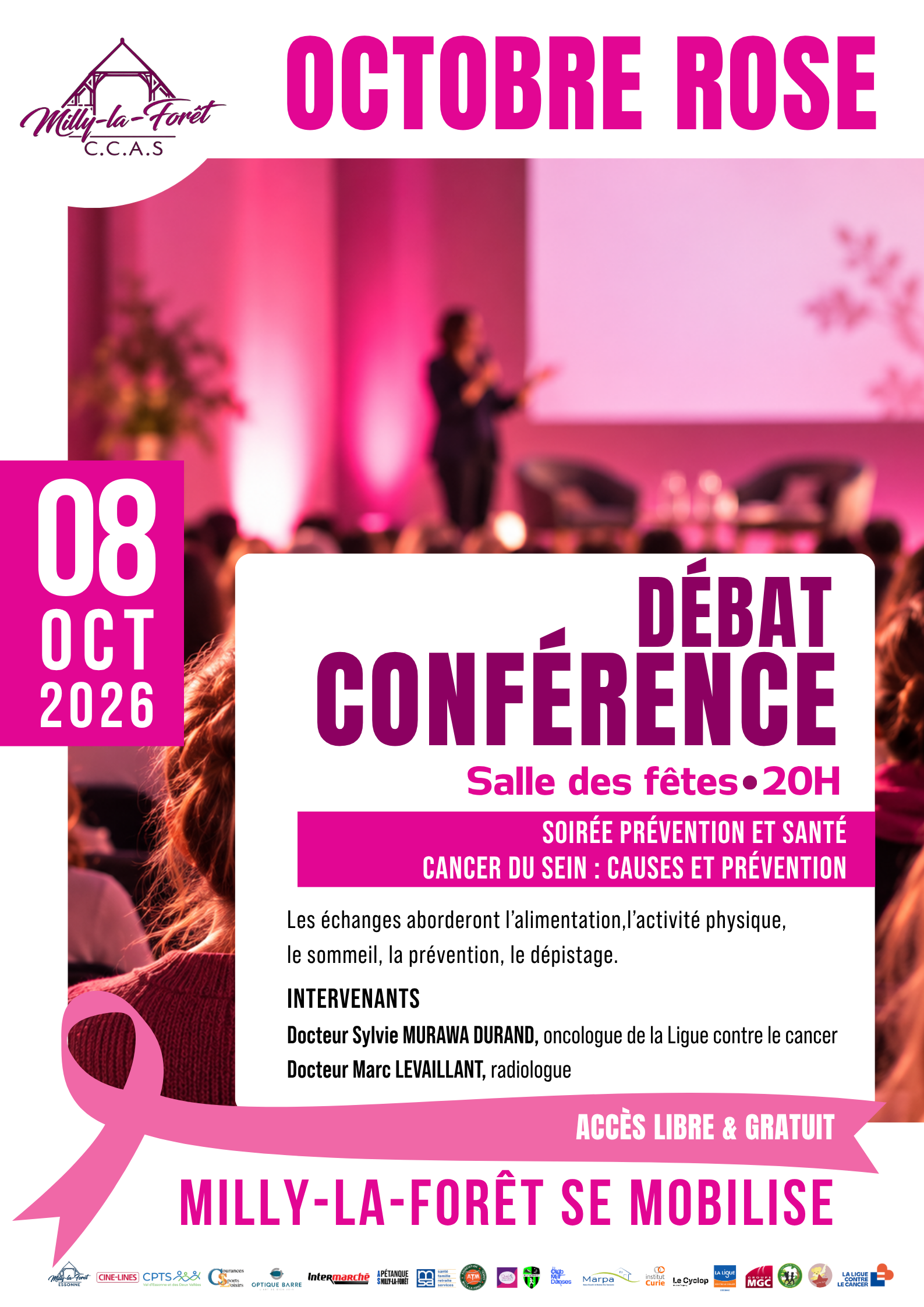 Lire la suite à propos de l’article 08/10/26 – OCTOBRE ROSE – CONFERENCE/DEBAT