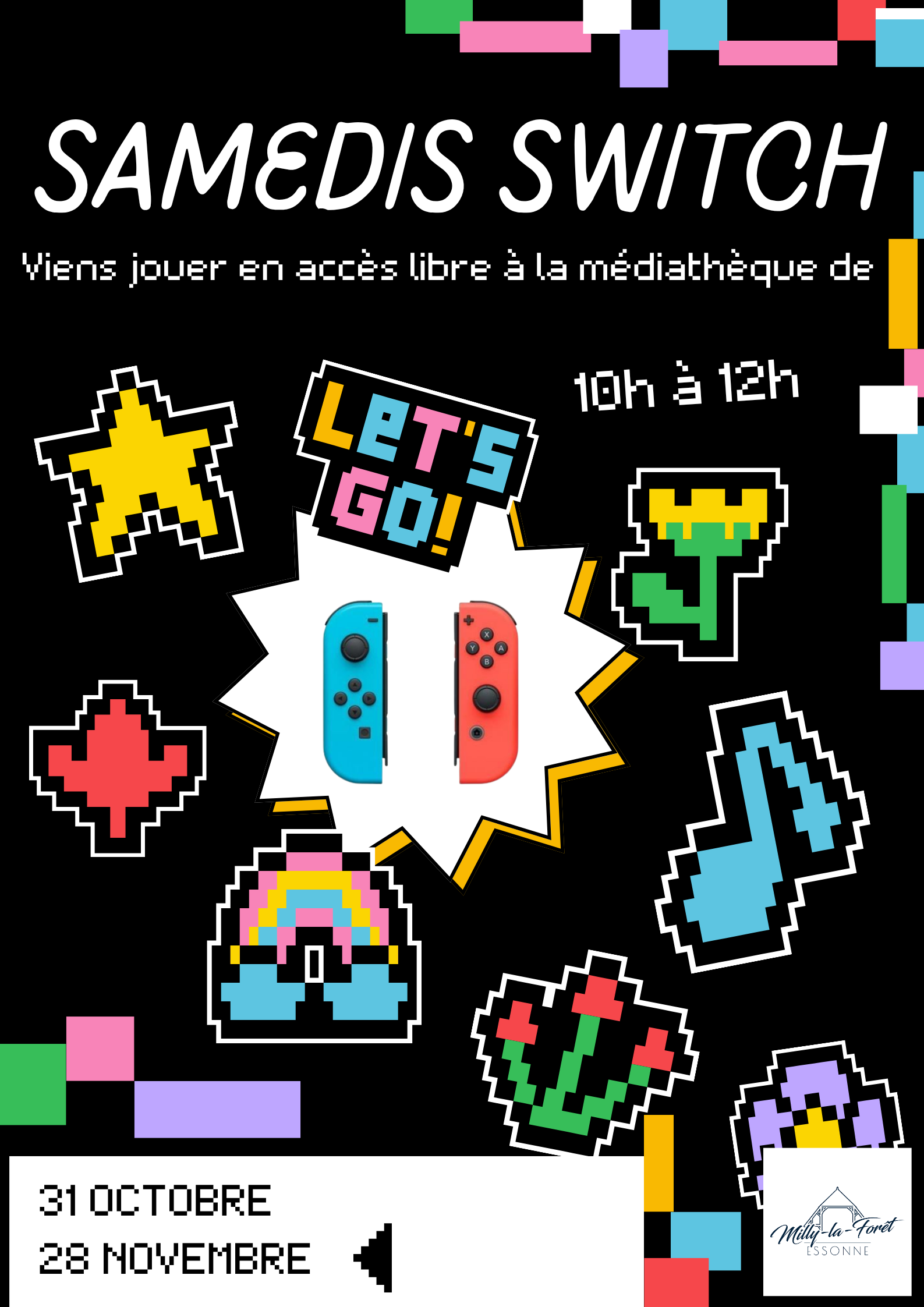 Lire la suite à propos de l’article 31/10/26 – Samedis Switch – Médiathèque