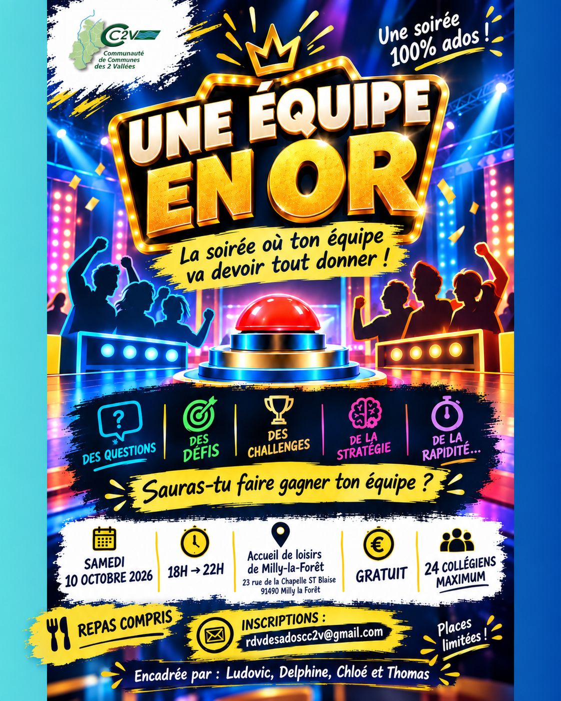 Lire la suite à propos de l’article 10/10/26 – Soirée ados  – UNE ÉQUIPE EN OR