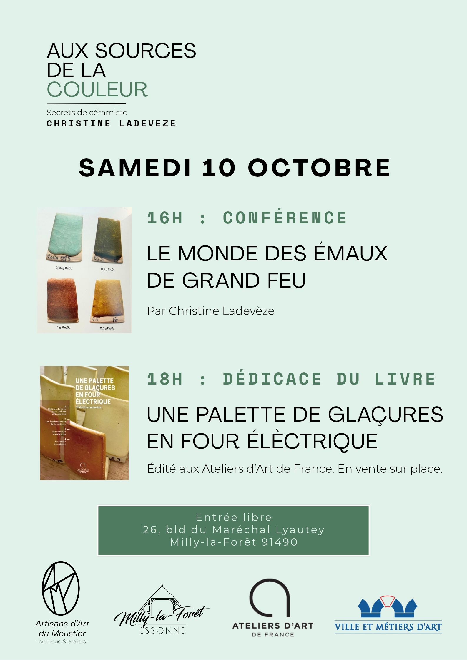 Lire la suite à propos de l’article 10/10/26 – Conférence – 16h00 – Maison des artisans d&rsquo;art