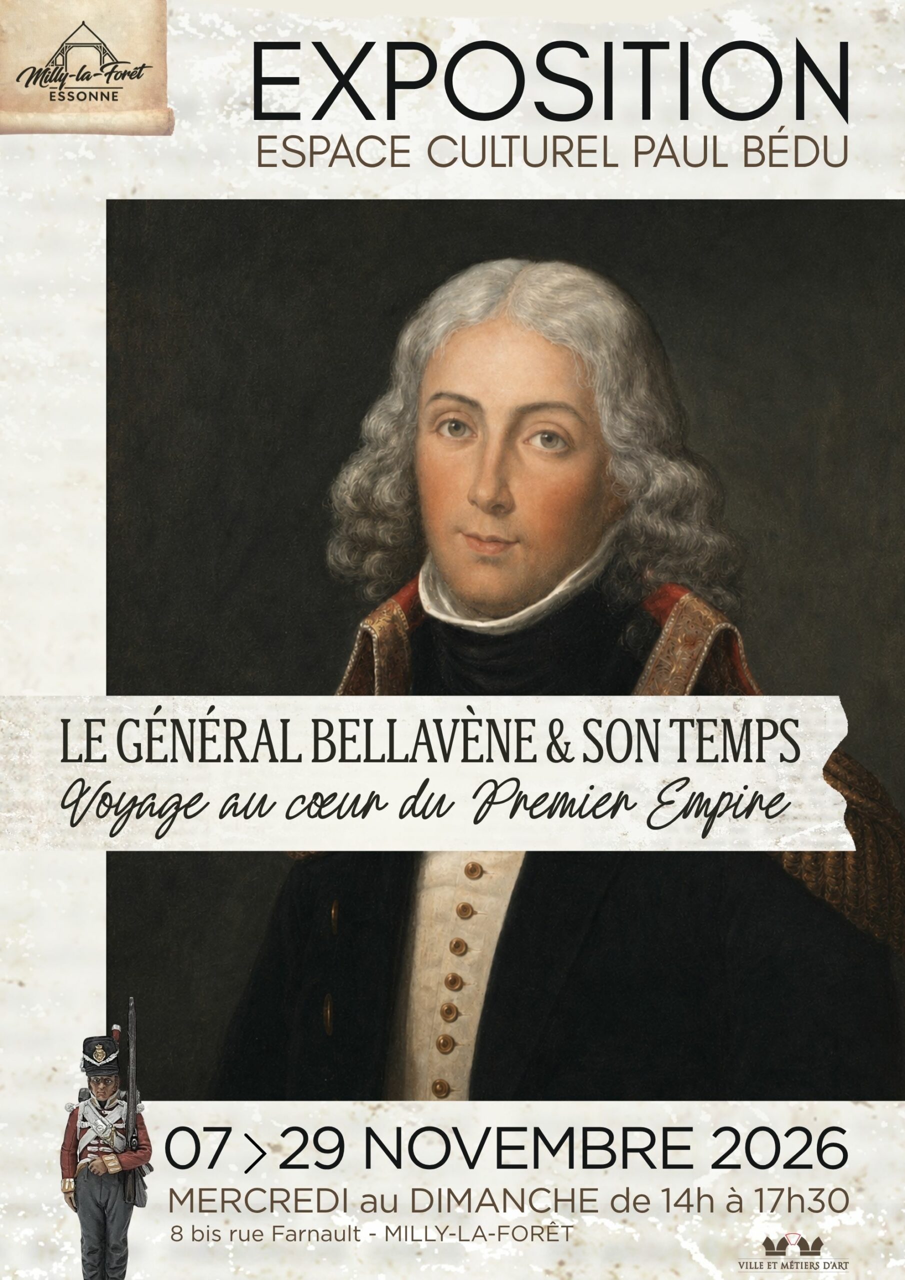 Lire la suite à propos de l’article 07/11/26 – 11h – Vernissage – Exposition :  Le Général Bellavène & son temps – Espace Culturel Paul Bédu – 07 > 29/11/26
