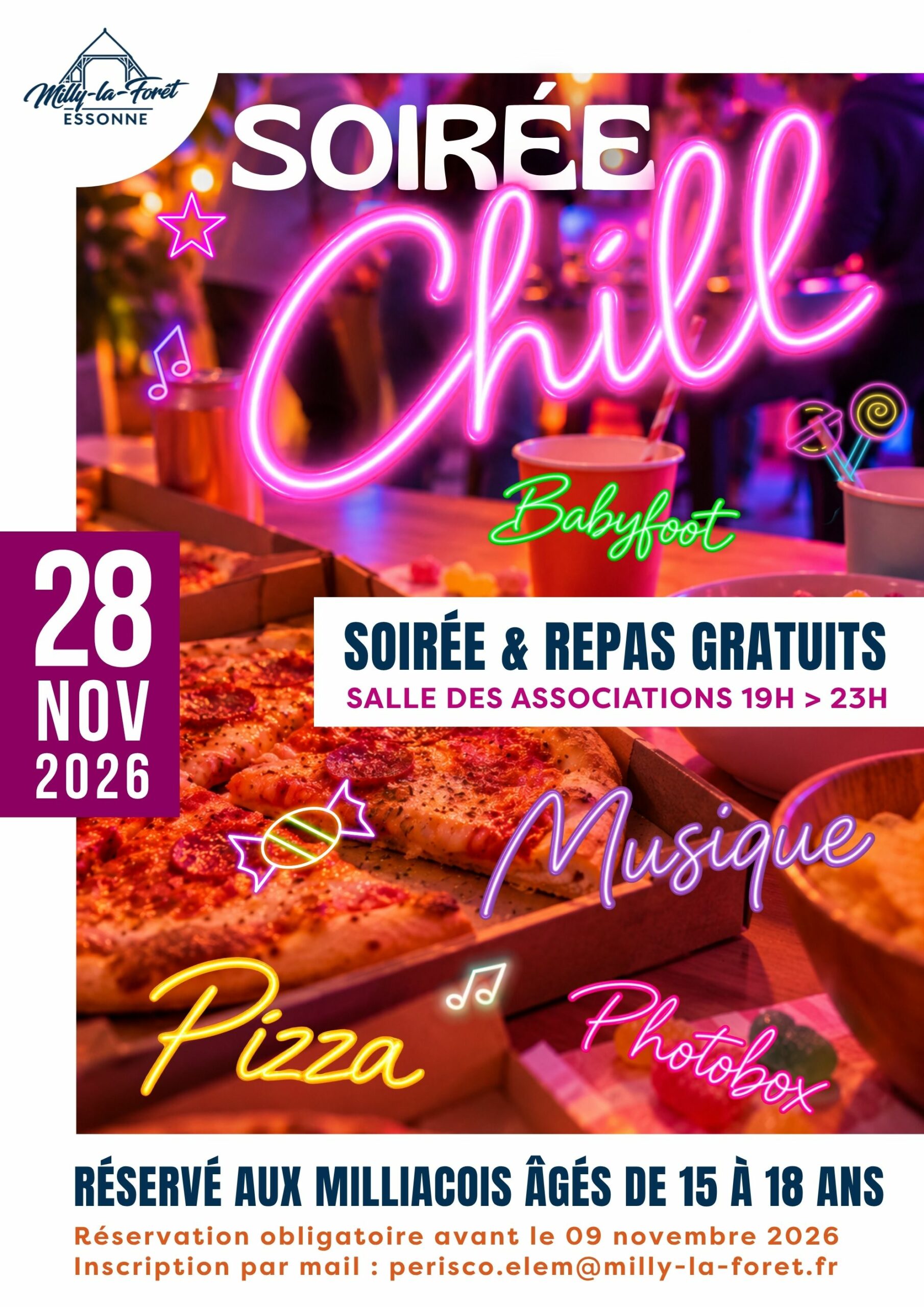 Lire la suite à propos de l’article 28/11/26 – Soirée Chill 15/18 ans