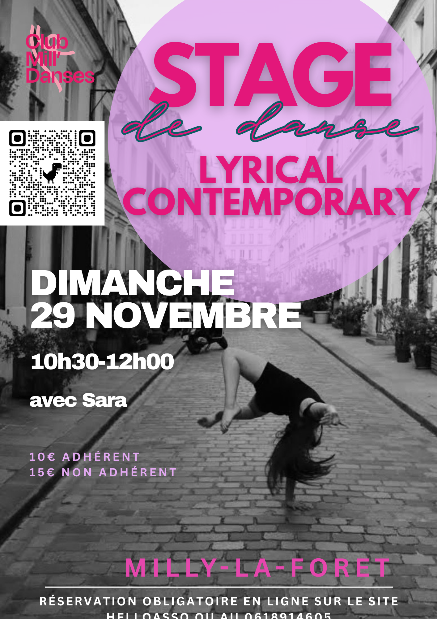 Lire la suite à propos de l’article 29/11/26 – Stage de danse Lyrical Contemporary – Club Mill’ Danses