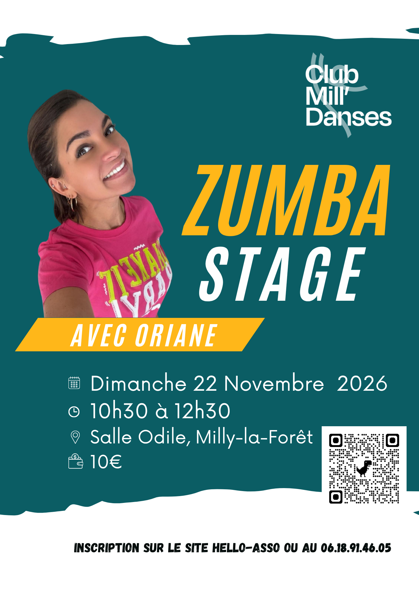 Lire la suite à propos de l’article 22/11/26 – Stage de Zumba – Club Mill’ Danses